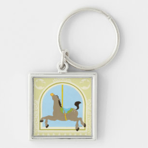 Carousel Horse by June Erica Vess Keychain
