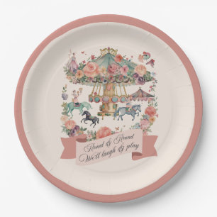 Carousel Horse Carnival Birthday Party Paper Plate