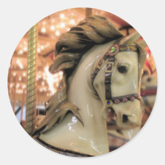 carousel horse classic round sticker