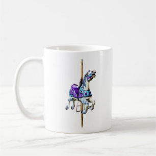 Carousel Horse Dressed in Lavender and Blue Coffee Mug