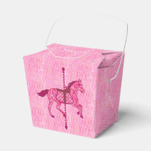 Carousel Horse - Fuchsia Pink Favor Box
