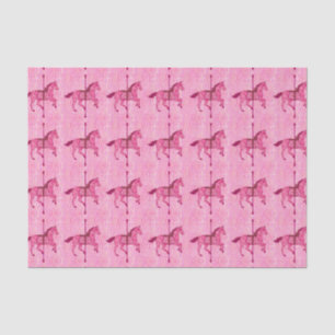 Carousel Horse - Fuchsia Pink Tissue Paper