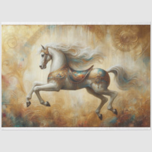 Carousel Horse Gothic Steam Punk Decoupage Tissue Paper