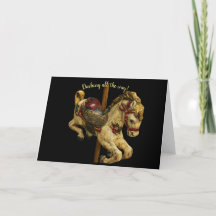 Carousel Horse Holiday Card