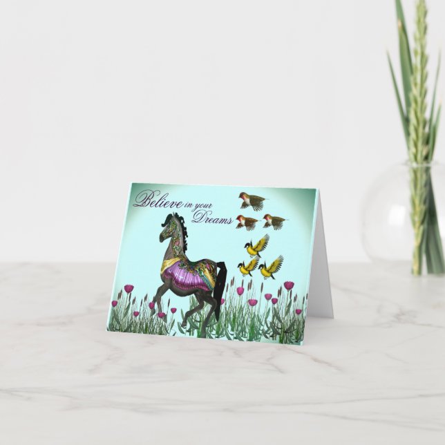 Carousel Horse Note Card (Front)