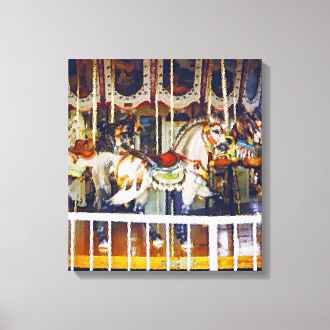 Carousel Horse on Canvas Print (Front)