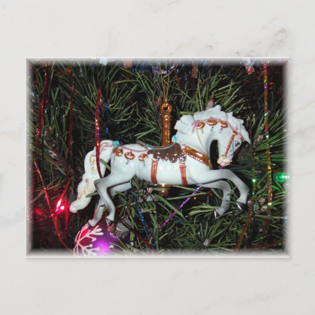 Carousel horse ornament postcard (Front)