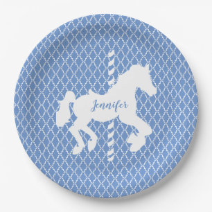 Carousel Horse Pattern Your  Colours  Paper Plate