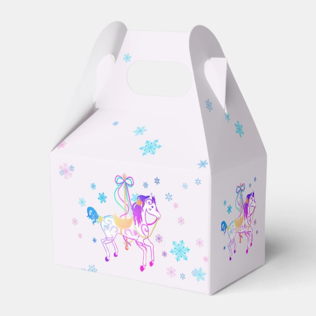 Carousel Horse (snowflake) gable box (Back Side)