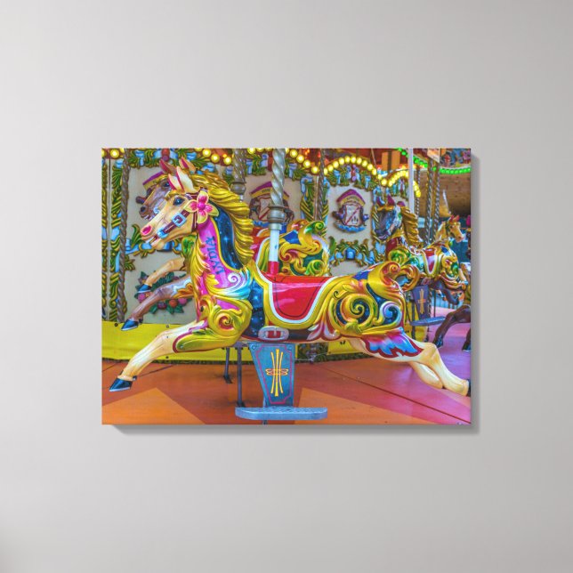 Carousel horse view canvas print (Front)