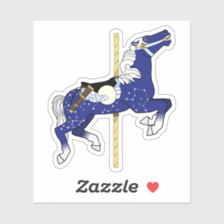 Carousel Horse with night time sky design