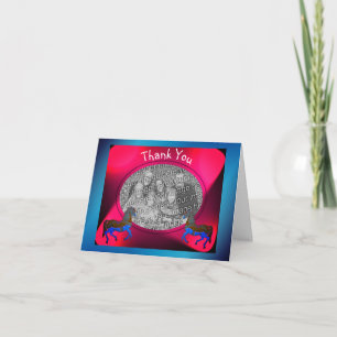 Carousel Horses Thank You Photo Card