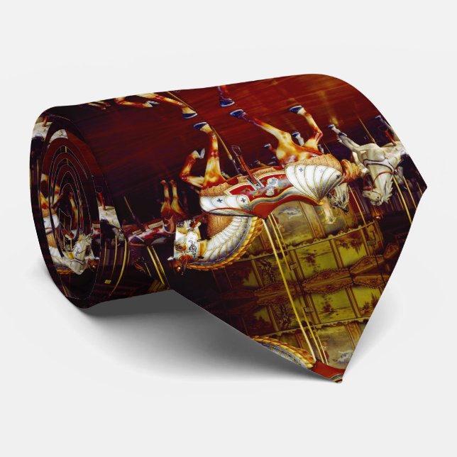 Carousel Horses Tie (Rolled)