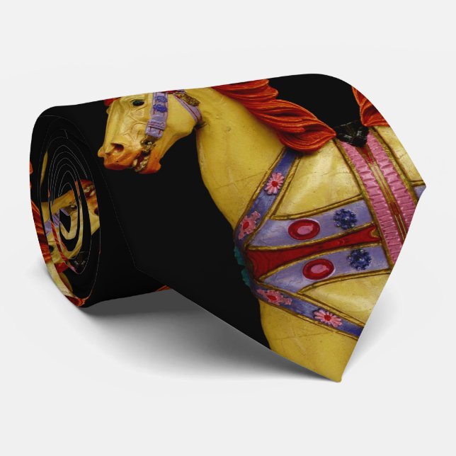 Carousel Horses Tie (Rolled)
