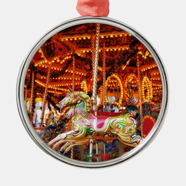 Carousel hose design metal ornament (Front)