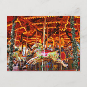 Carousel hose design postcard