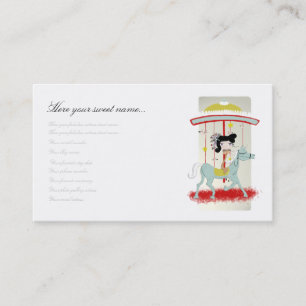 Carousel kawaii garden carousel doll business card