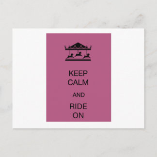 Carousel Keep Calm Postcard
