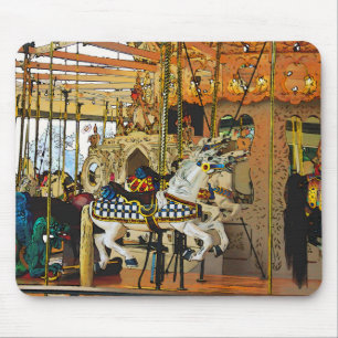 Carousel Magic - Merry-go-Round Mouse Pad