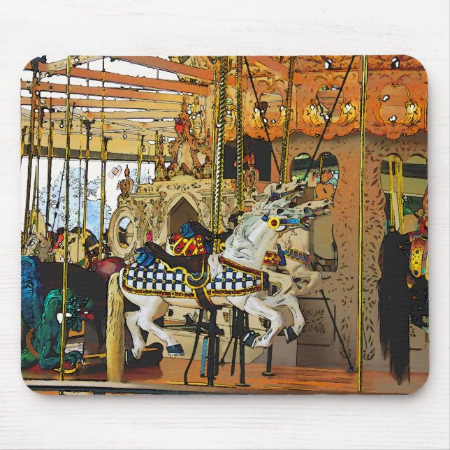 Carousel Magic - Merry-go-Round Mouse Pad (Front)