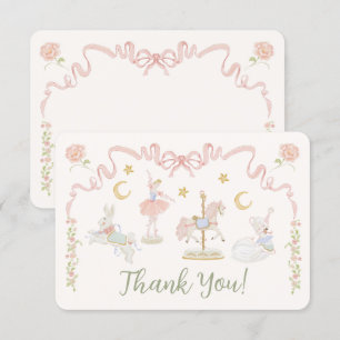 Carousel Merry-go-round Thank You Note