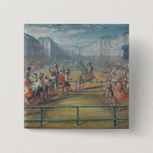 Carousel of Amazons in 1682 2 Inch Square Button