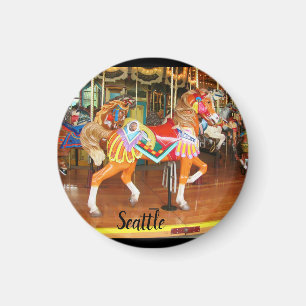 Carousel Painted Horse Seattle Magnet