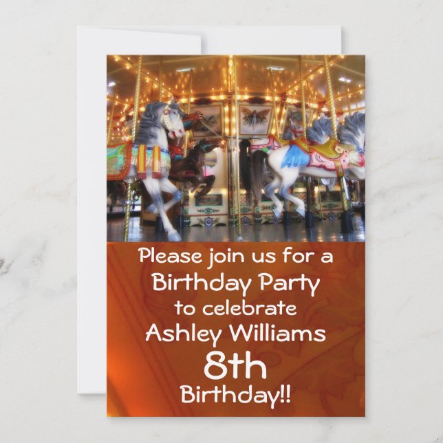 Carousel Party Invitation (Front)