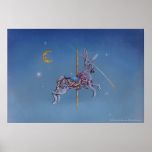 Carousel Rabbit Posters, Fine Art Poster