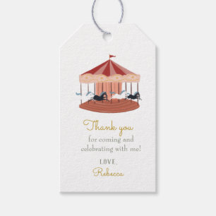 Carousel rose Anniversaire Favoriser les étiquette