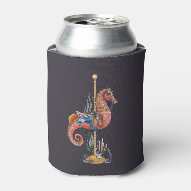 Carousel Seahorse Can Cooler (Can Front)