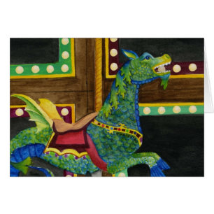 Carousel Seahorse Card