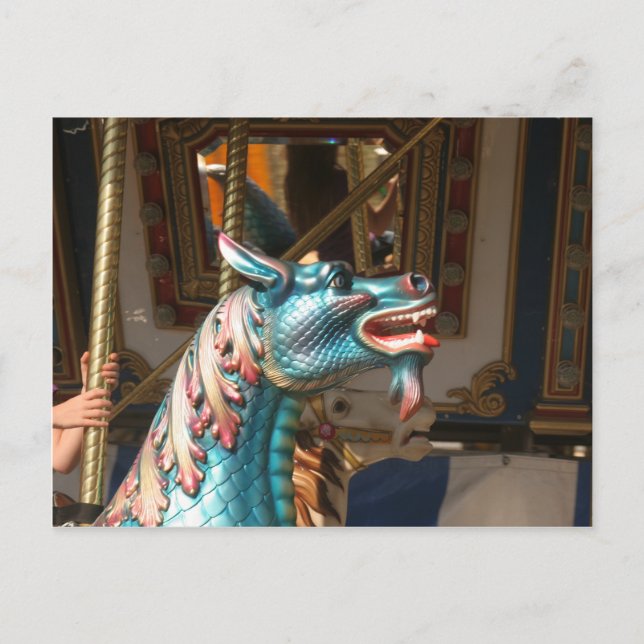 Carousel Seahorse Postcard (Front)