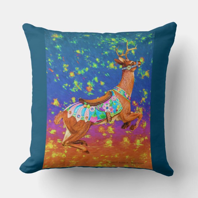 Carousel Stag 06 2023 Throw Pillow (Front)