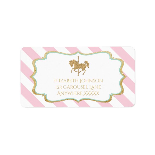 Carousel Themed Address Labels (Front)