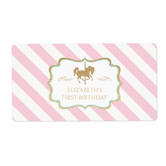 Carousel Water Bottle Labels (Front)