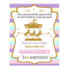 Carousel welcome party sign Girl circus poster