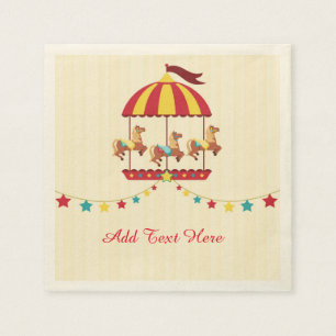 Carousel with Star Bunting Napkin