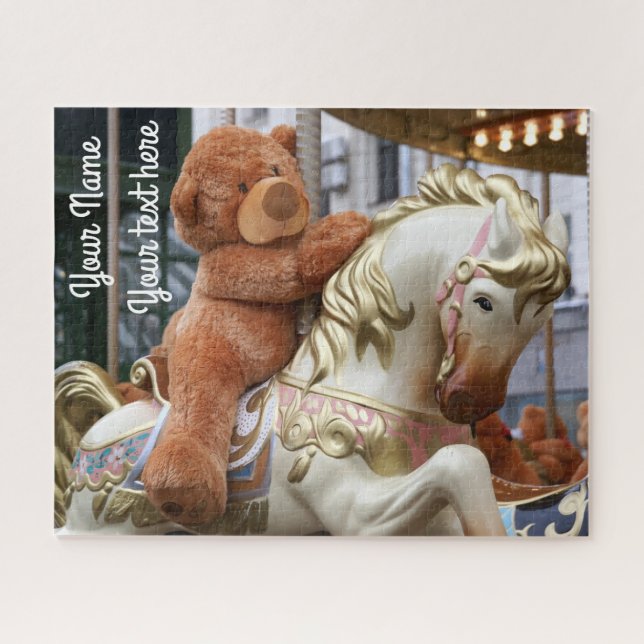 Carousel with Teddy Bear Jigsaw Puzzle (Horizontal)