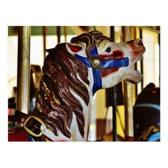 Carousels Horses Rides Amusement Parks Postcard