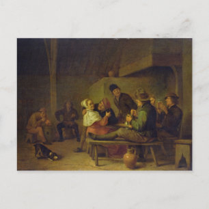 Carousing Farmers Postcard