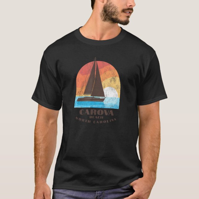 Carova Beach  NC Vacationing Sailboating Sunrise T-Shirt (Front)