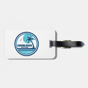 Carova Beach North Carolina Palm Tree Birds Luggage Tag