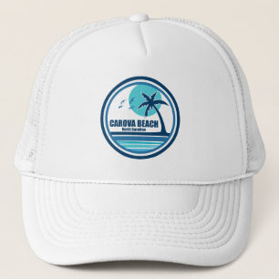 Carova Beach North Carolina Palm Tree Birds Trucker Hat
