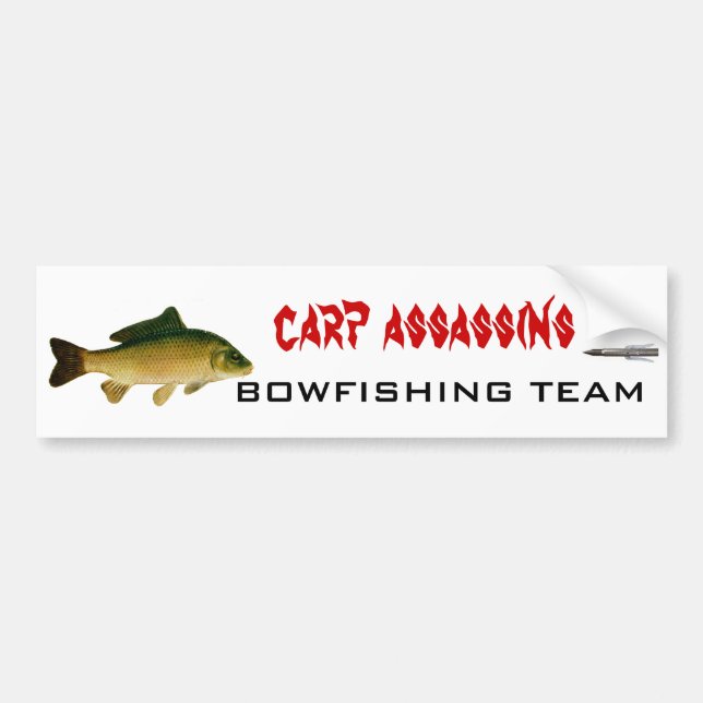 carp02, 3022, carp assassins, BOWFISHING TEAM Bumper Sticker (Front)