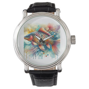 Carp 120724AREF127 - Watercolor Watch