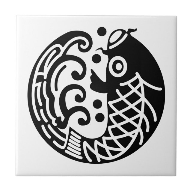 Carp and wave tile (Front)