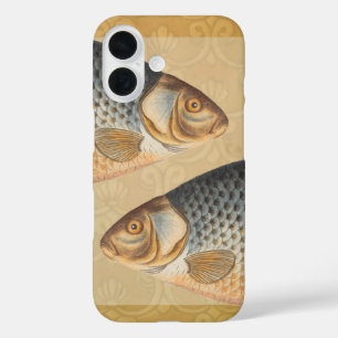 Carp fish fishing painting freshwater drawing iPhone 16 case