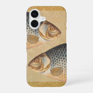 Carp fish fishing painting freshwater drawing iPhone 16 case