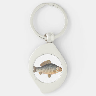 Carp fish fishing painting freshwater drawing keychain